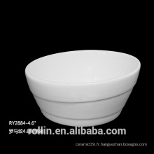 Vente en gros de cuillères de porcelaine au bol de soupe blanche 4.6 &quot;